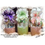 Springtime Gift Basket Pots with Treats & Flower Seeds
